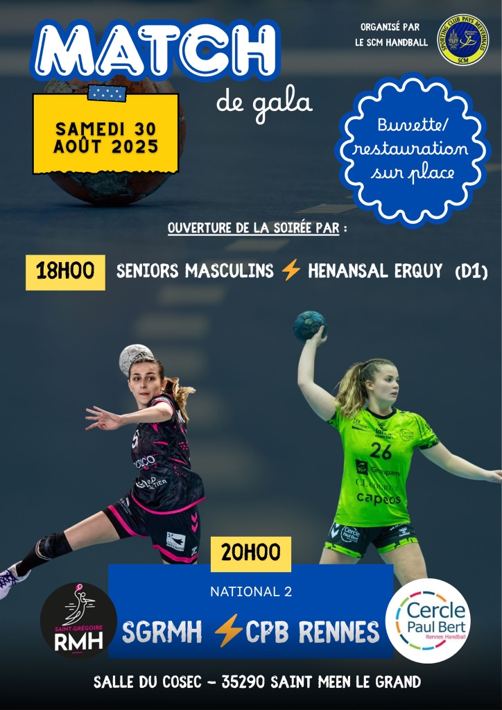 Evènement handball avec un match de gala à Saint-Méen !