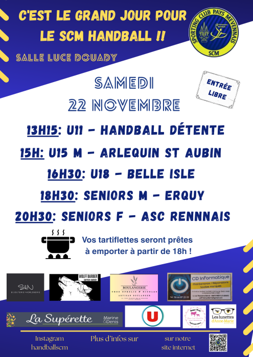 C'est le grand jour pour le SCM Handball !